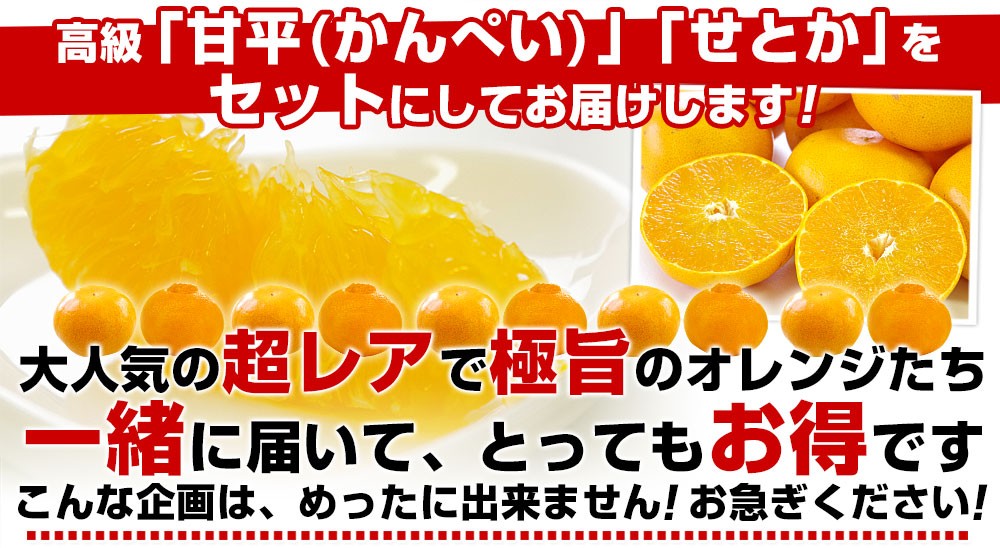 愛媛県産 JAにしうわ 甘平＆せとかセット 良品 ちょっと訳あり 合計5