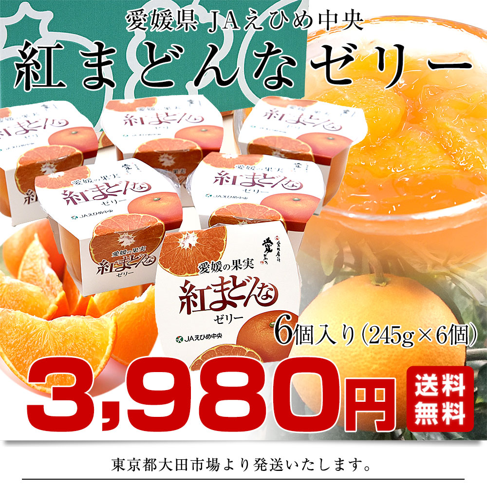若者に人気のブランド 愛媛県産 JAえひめ中央 紅まどんなゼリー 6個入り（245g×6個 果物