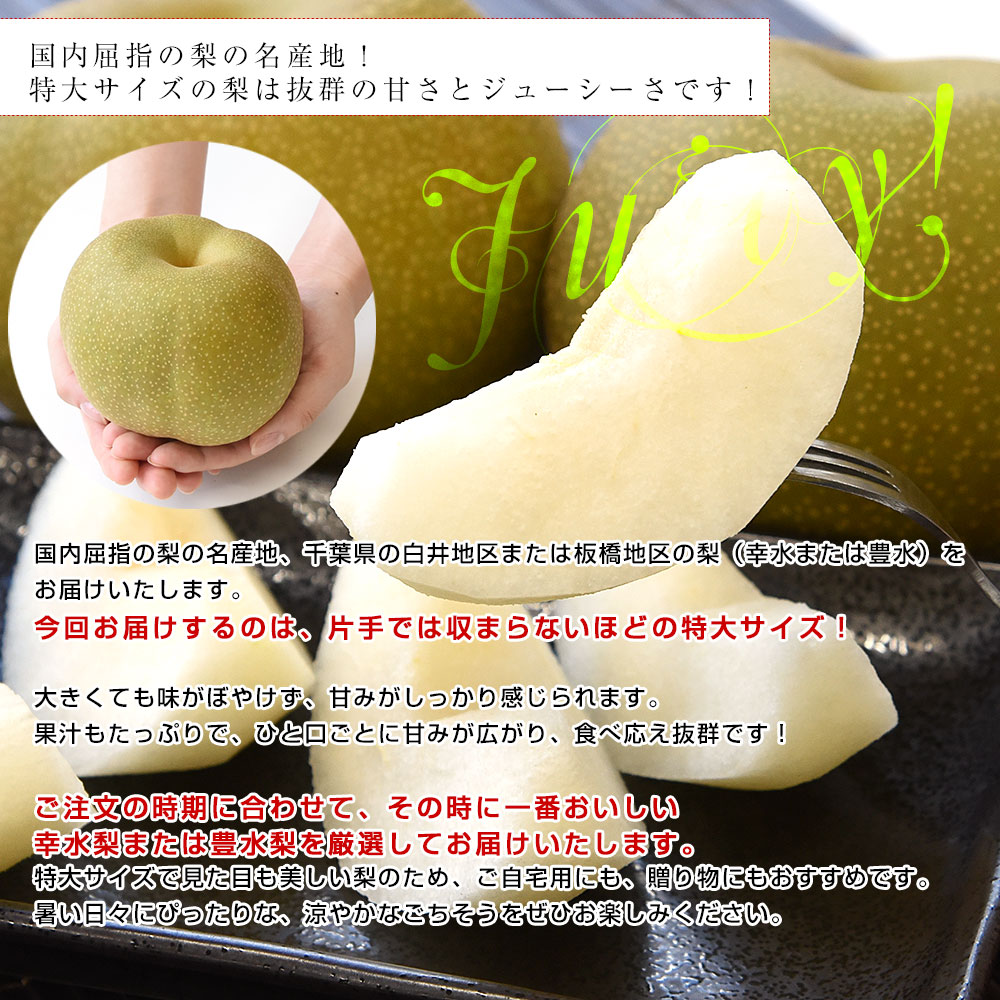 千葉県産 白井&船橋の梨(豊水またはあきづき)...の詳細画像3