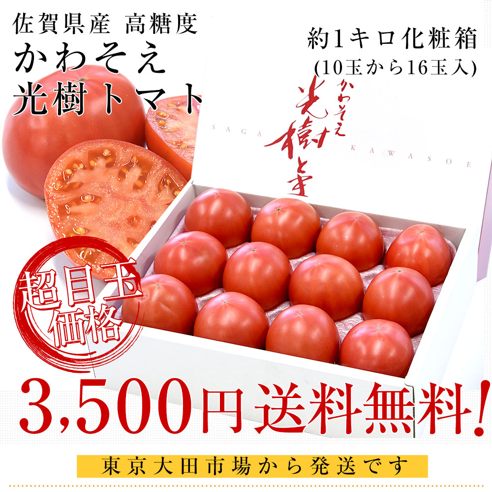 佐賀県産 高糖度 かわそえ光樹トマト 約1キロ...の詳細画像2