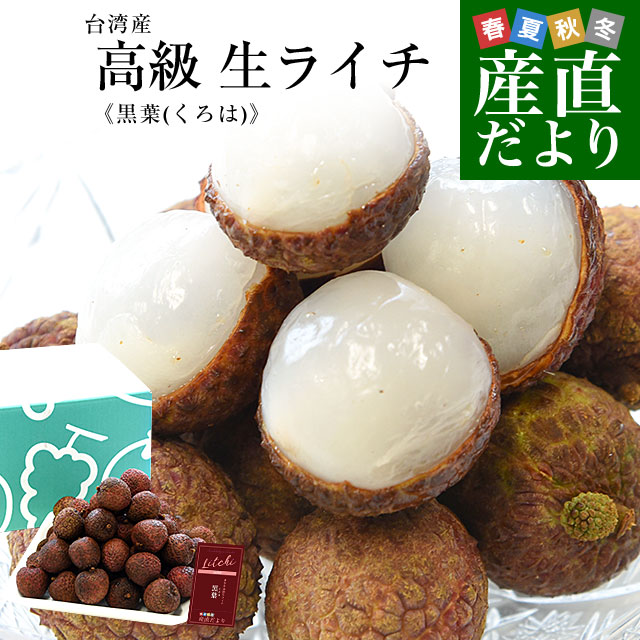台湾産 高級 生ライチ 「黒葉（くろは）」約800g（400g×2入り） 送料 