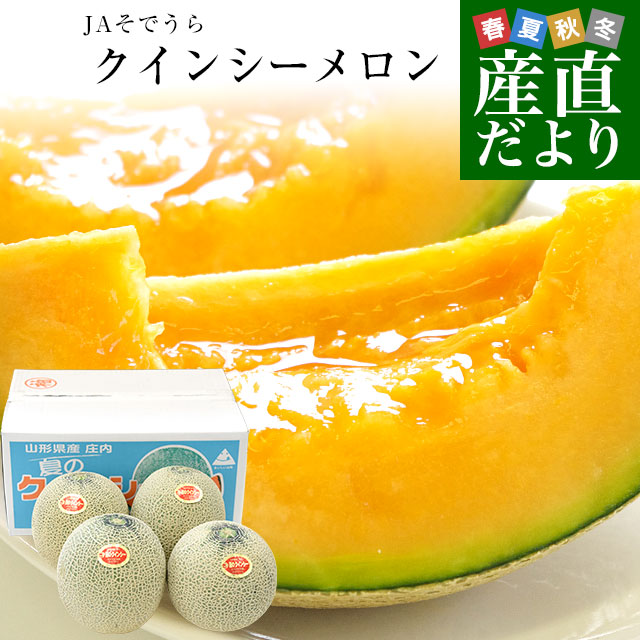 山形県産 JAそでうら クインシーメロン 優品以上 大玉3Lサイズ 約5キロ