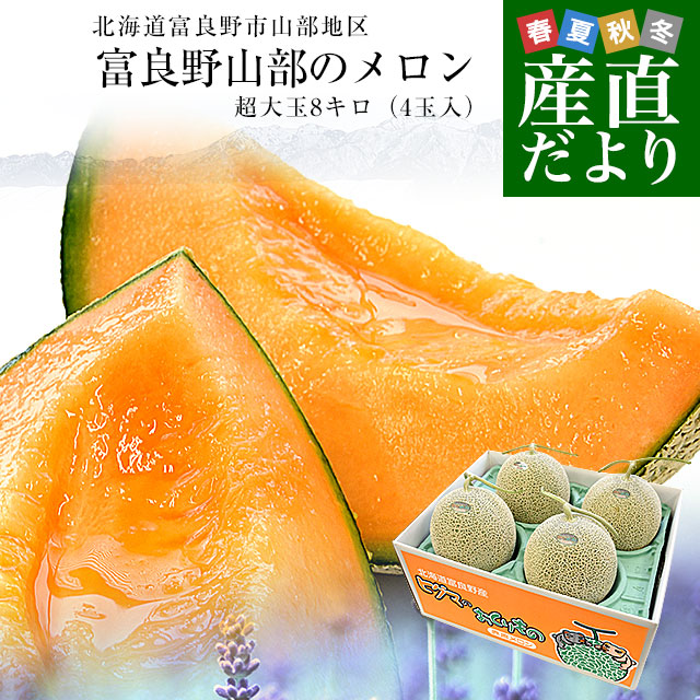 オレンジシュガーメロン　6個　12キロ前後 北海道より産地直送 JA夕張市 夕張メロン 良品 2玉(1.6キロ×2玉