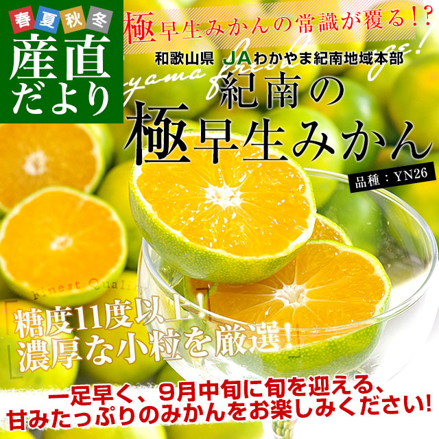 和歌山県 JAわかやま紀南地域本部 「紀南の極早生小粒みかん」品種