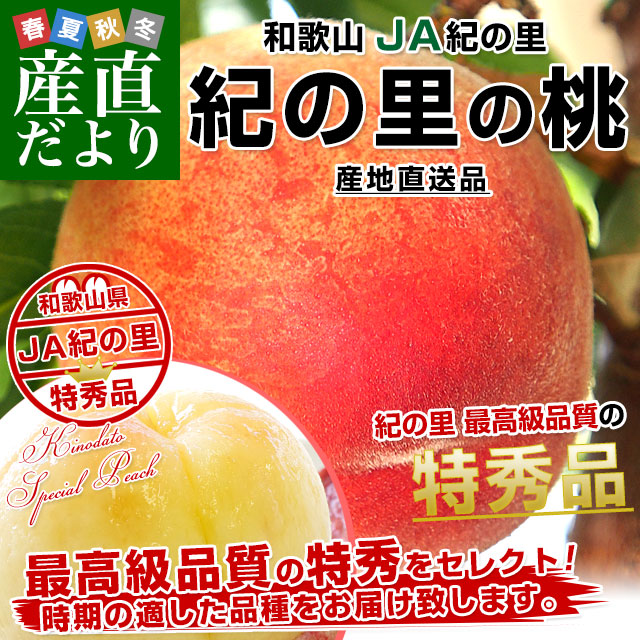 和歌山県より産地直送 JA紀の里 紀の里の桃 特秀品 1.8キロ (6玉から8玉) 送料無料 桃 もも |  | 01