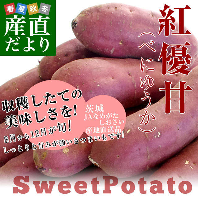 茨城県より産地直送 JAなめがたしおさい さつまいも「紅優甘 (べにゆうか)」 Sサイズ 5キロ(25本から30本) 送料無料 さつま芋 サツマイモ 薩摩芋｜sanchokudayori｜02
