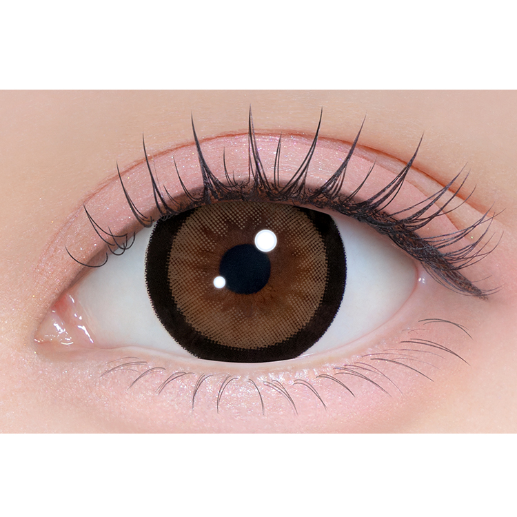 カラコン ワンデー 10枚入り 1箱 シャプン 【みつめてブラウニー】 Chapun 度あり 度なし ナチュラル 自然 大きめ メンズ フチあり 太フチ |  | 06