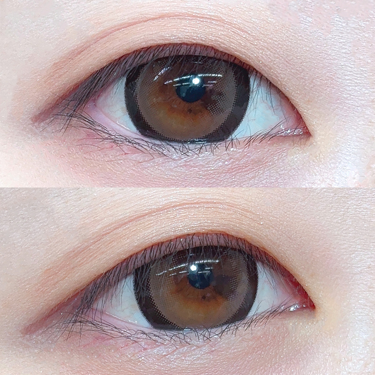 カラコン ワンデー 10枚入り 1箱 シャプン 【みつめてブラウニー】 Chapun 度あり 度なし ナチュラル 自然 大きめ メンズ フチあり 太フチ |  | 02