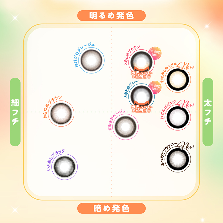 カラコン ワンデー 10枚入り 1箱 シャプン 【みつめてブラウニー】 Chapun 度あり 度なし ナチュラル 自然 大きめ メンズ フチあり 太フチ |  | 10