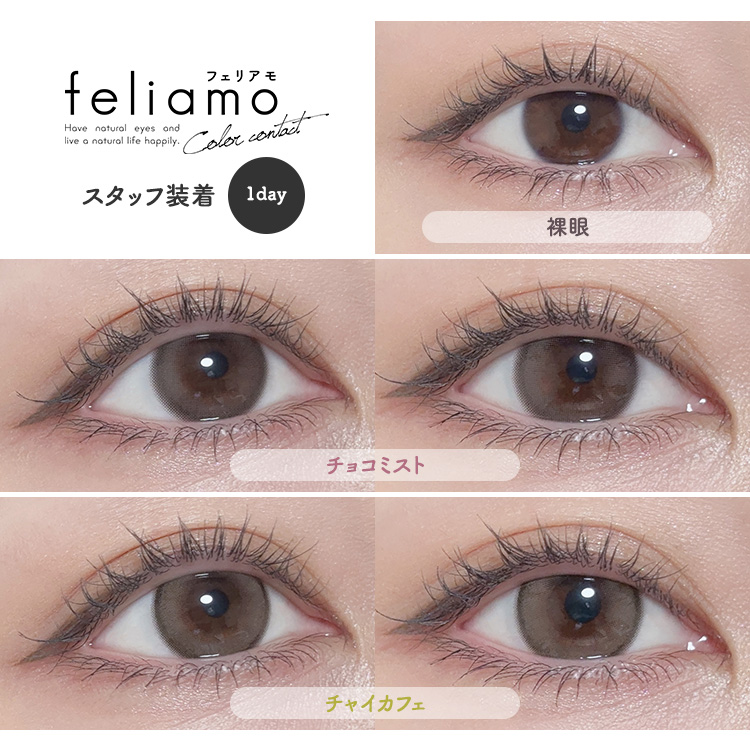 feliamo（フェリアモ） カラコン ワンデー 10枚入り 1箱 【ウーロン