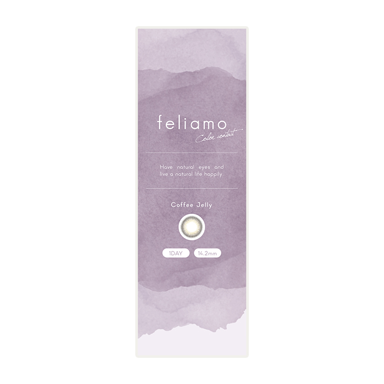 カラコン ワンデー 10枚入り 1箱 フェリアモ 【コーヒーゼリー】 feliamo 1day 度あり 度なし 自然 メンズ グレー フチあり 細フチ 透明感 小さめ 爆買 | feliamo | 06