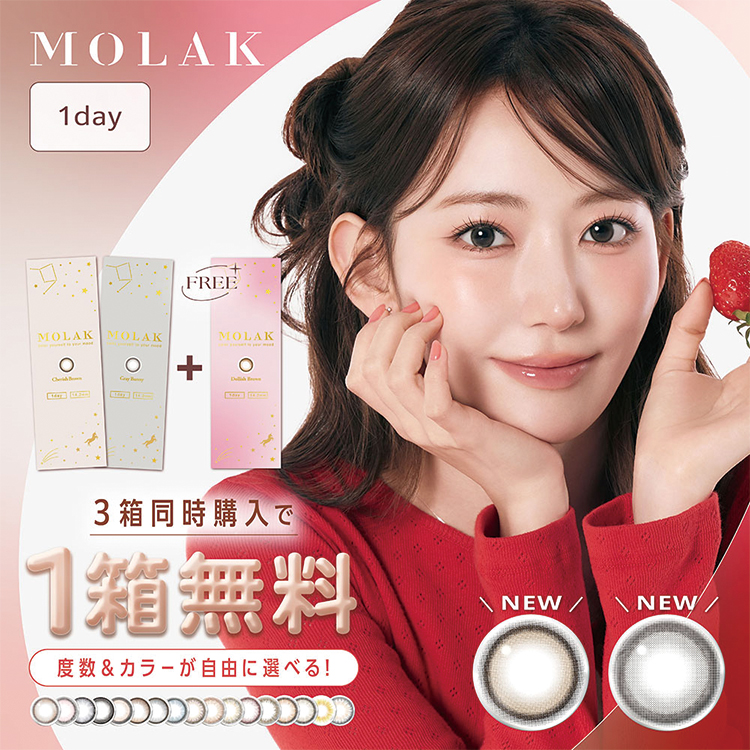 MOLAK（モラク） 【2箱購入で+1箱無料】 カラコン ワンデー 1箱10枚