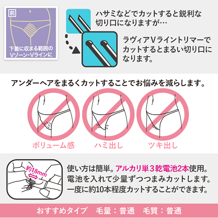 Ravia ラヴィア Vライントリマー 熱でカット Vio アンダーヘアケア 持ち運び コンパクト アンダーヘア専用ヒートカッター デリケートゾーン プレゼント 女性向け Ravia Vline カラコン通販専門店サンシティ 通販 Yahoo ショッピング