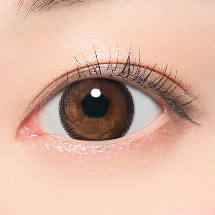 カラコン ワンデー 20枚入り 1箱 シークレットキャンディーマジックワンデー 【バターブラウン】 度あり 度なし ナチュラル 自然 大きめ フチあり 黒フチ 水光 | シークレット キャンディーマジック | 04