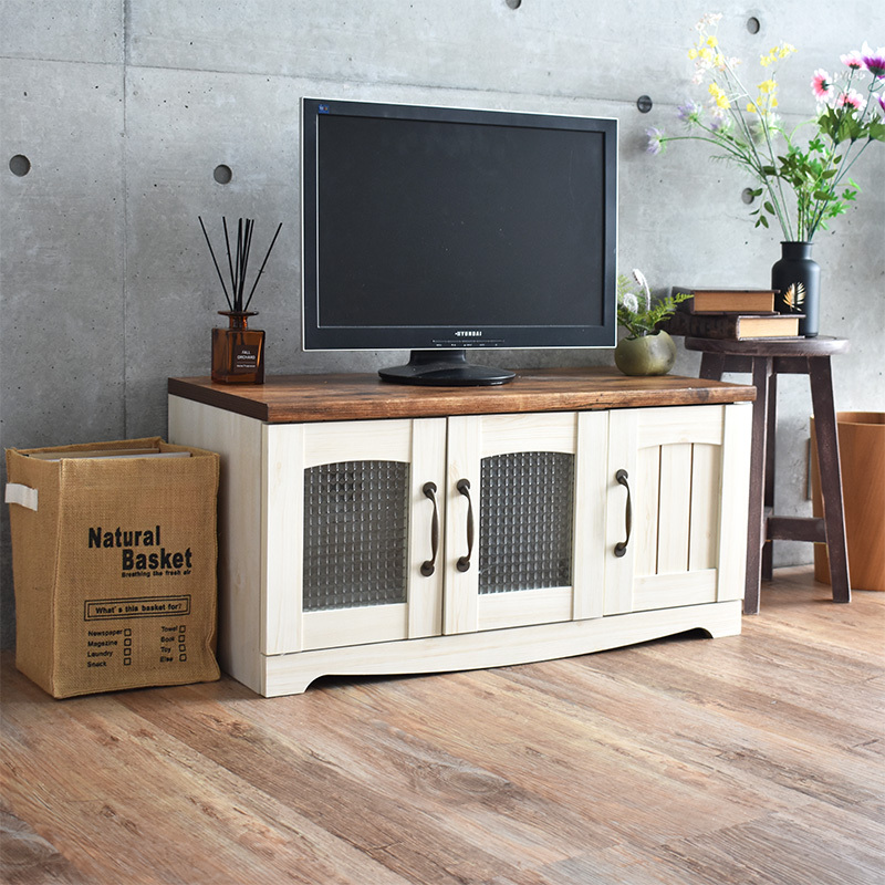テレビ台 カントリー 80cm おしゃれ アンティーク 32型 26型 24型 22型