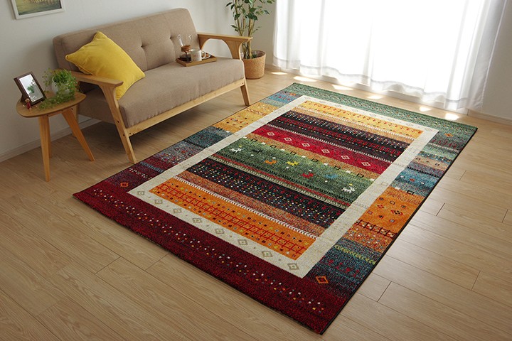 ラグ マット カーペット 160×230cm おしゃれ ギャッベ ギャベ 柄