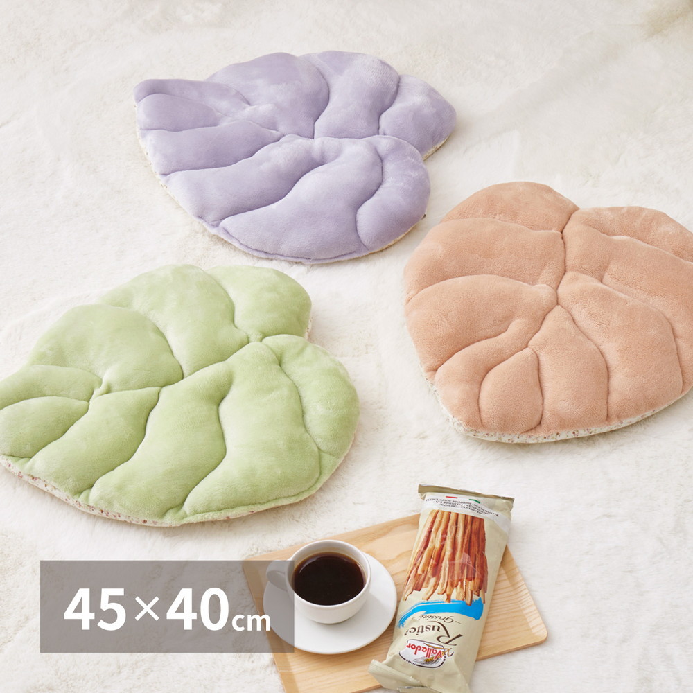 チェアパッド クッション 葉っぱ リーフ 椅子 座布団 シート ふっくら 約40×45cm おしゃれ かわいい 北欧 モダン ナチュラル フランネル  新生活 一人暮らし :HHI-009036042:SANCOTA INTERIOR 通販 