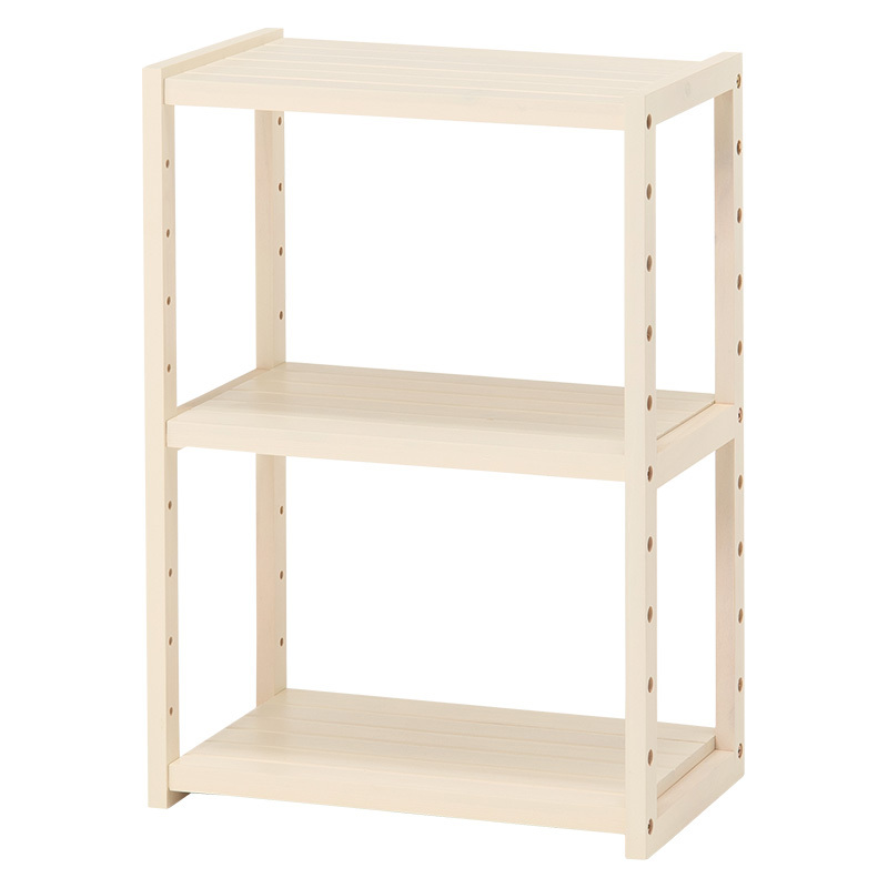 オープンラック 3段 幅 45cm 本棚 木製 天然木 収納 ラック 棚 書棚