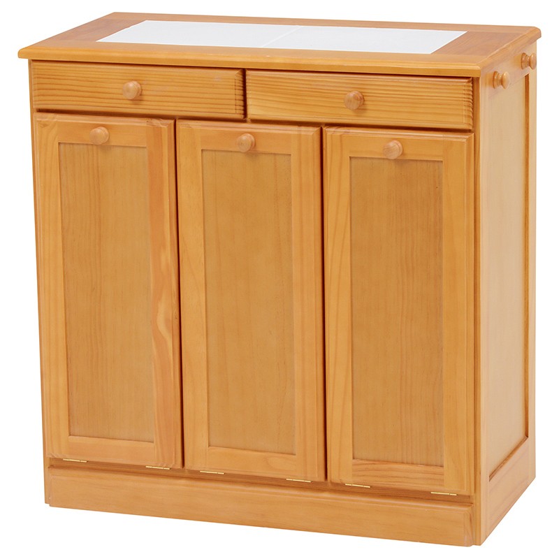 ゴミ箱 分別型 ダストボックス 完成品 3分別 袋が見えない 天板 タイル