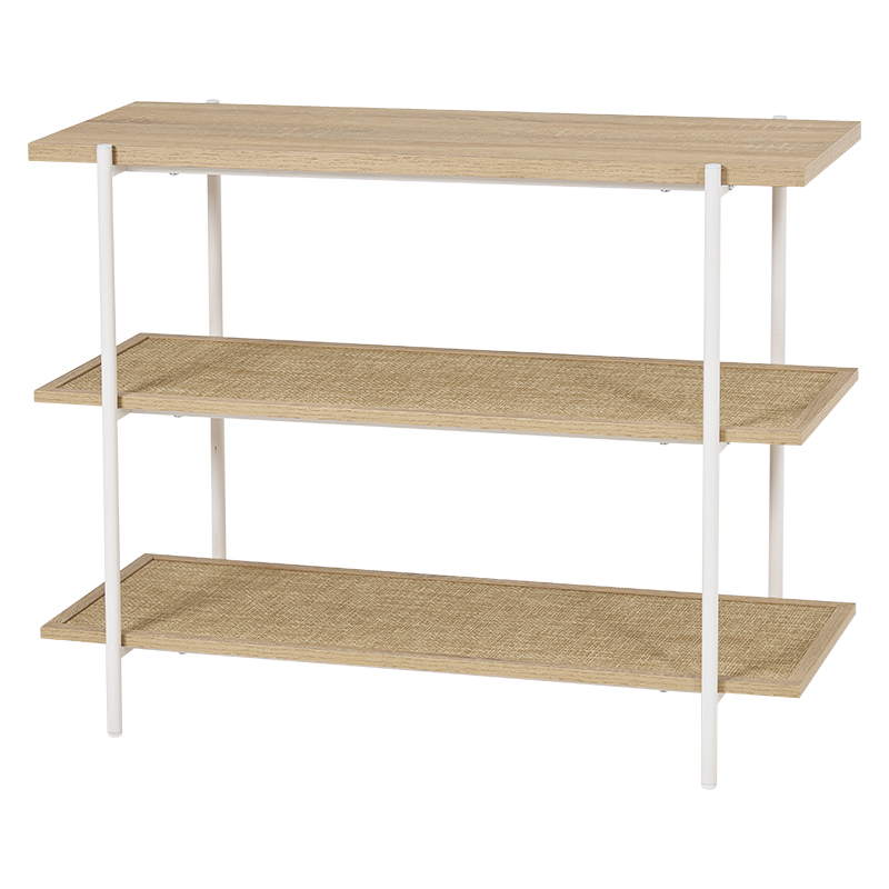 オープンラック 棚 3段 飾り棚 ディスプレイ シェルフ おしゃれ ラタン