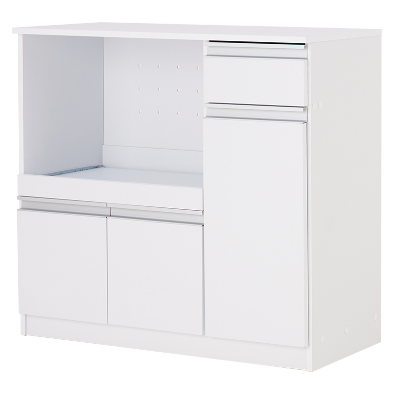 キッチンカウンター レンジ台 スライド レンジボード 食器棚 ラック おしゃれ 幅89cm 北欧 モダン ナチュラル コンセント キッチン 収納 一人暮らし 新生活の画像