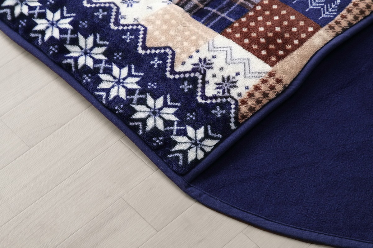 こたつ布団 長方形 大判 おしゃれ 省スペース 薄掛け ノルディック 柄