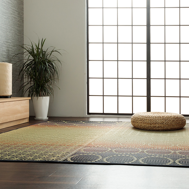 *＊在庫品*＊い草ラグ 国産いぐさ ござ 約3畳用 和風モダン sancota_ih-4034020371601