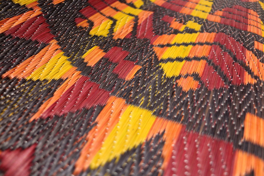 い草 ラグ 円形 丸 い草カーペット 180cm ナチュラル アステカ 柄 幾何