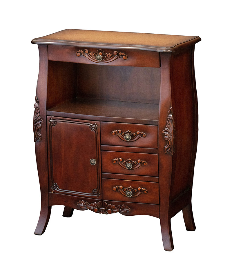 アンティーク FAX台 キャビネット ファックス台 おしゃれ 引き出し