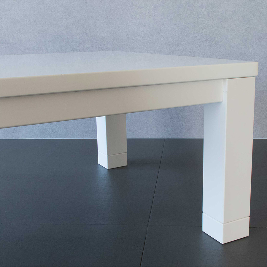 こたつ テーブル 長方形 おしゃれ 120cm ハイグロス ホワイト 白