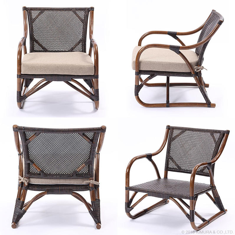 ラタンチェア パーソナルチェア 手編み ラタン クッション 椅子 籐