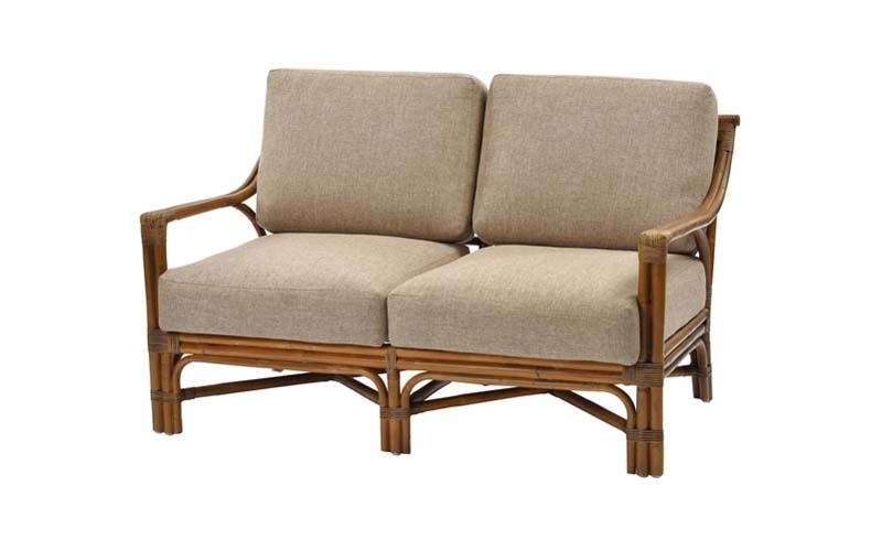 ラタンソファ 2人掛け 2人がけ ラタン 籐 おしゃれ クッション