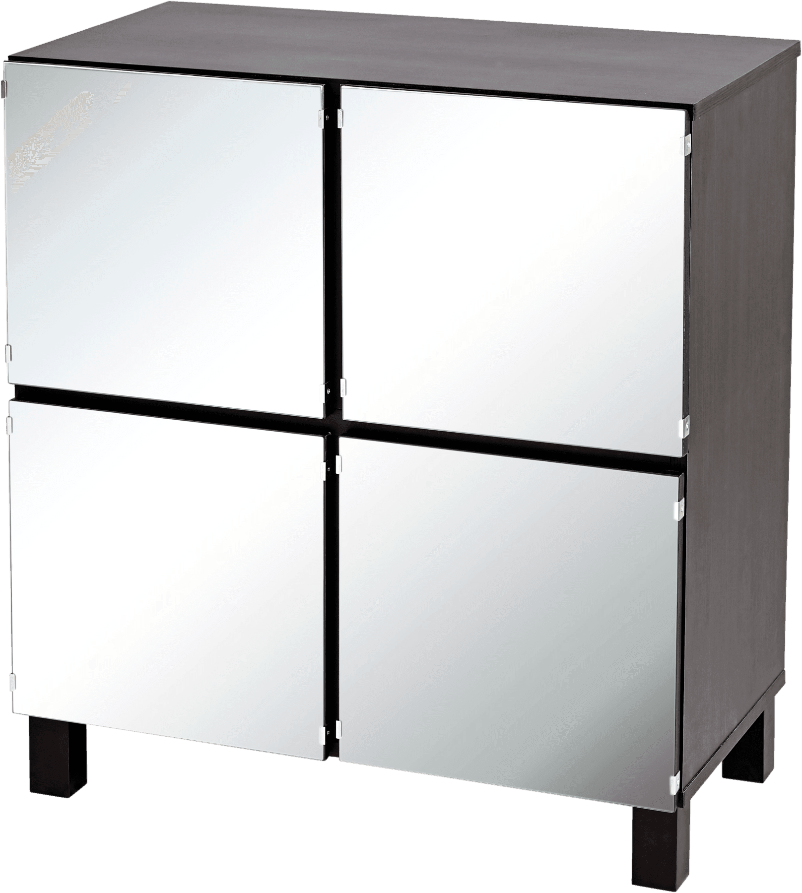 ミラー リビングチェスト キャビネット 鏡 ラック 扉 棚