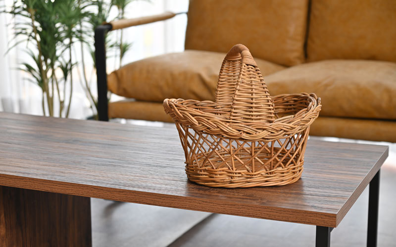 ラタン バスケット 収納 かご カゴ ピクニック 籐 おしゃれ かわいい
