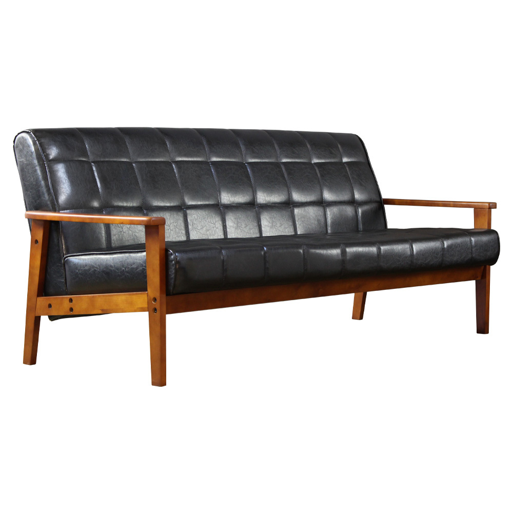 ソファ 3人がけ 180cm 3人掛け おしゃれ ブラック 北欧 モダン レトロ