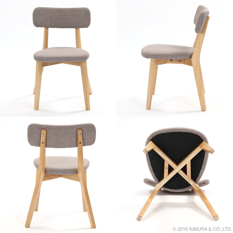 ダイニングチェア 2脚セット おしゃれ かわいい クッション 木製 天然