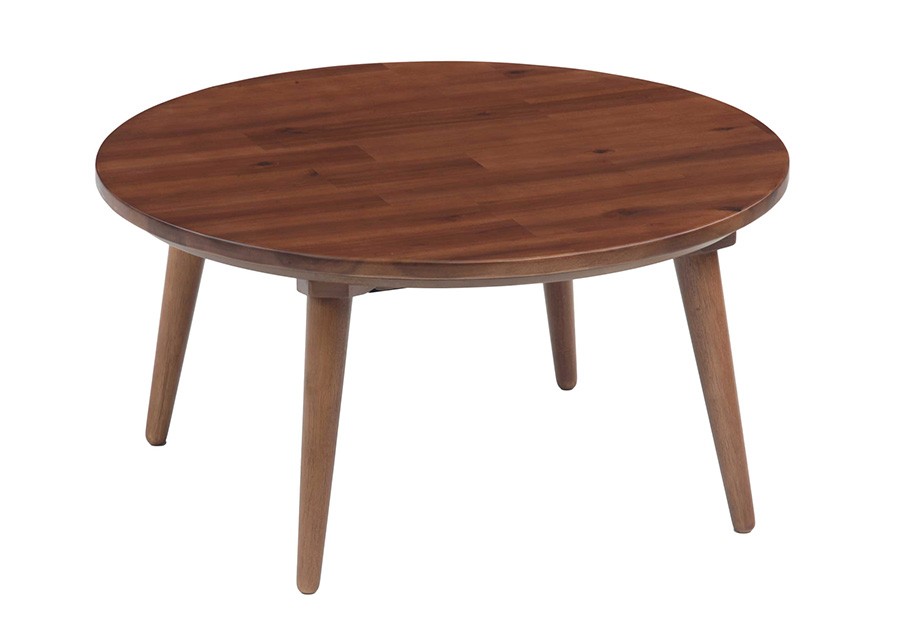 こたつ テーブル 円形 丸 型 おしゃれ 天然木 アカシア 集成 無垢 材