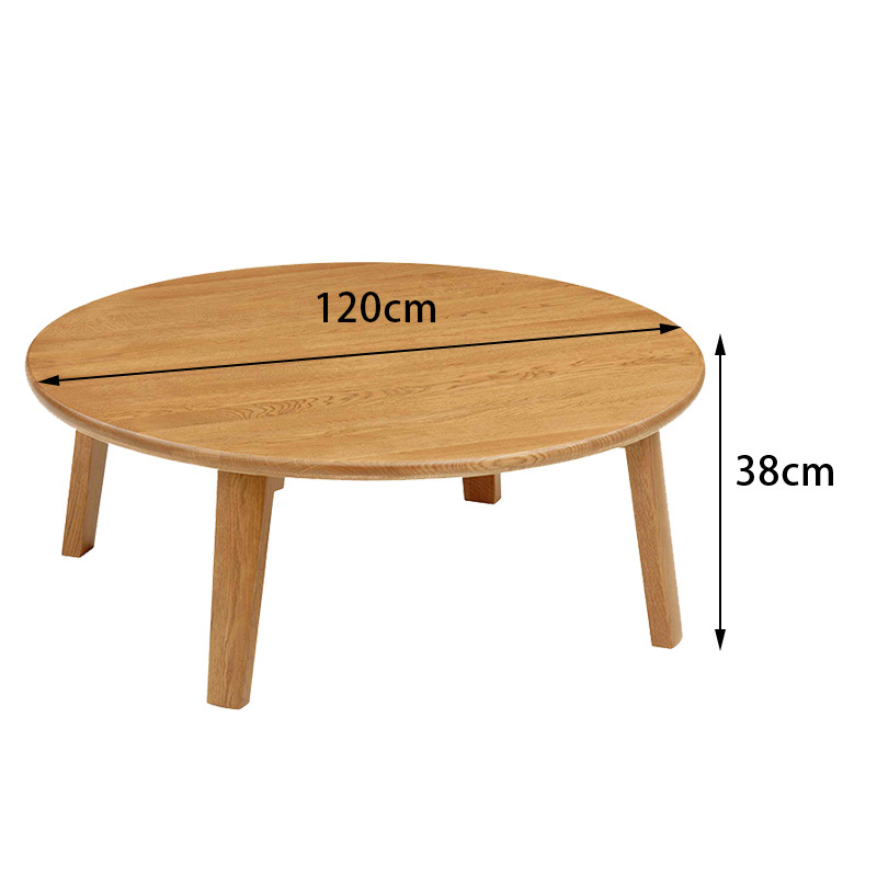 こたつ テーブル 丸 型 円形 おしゃれ 100 cm 北欧 天然木 オーク 無垢