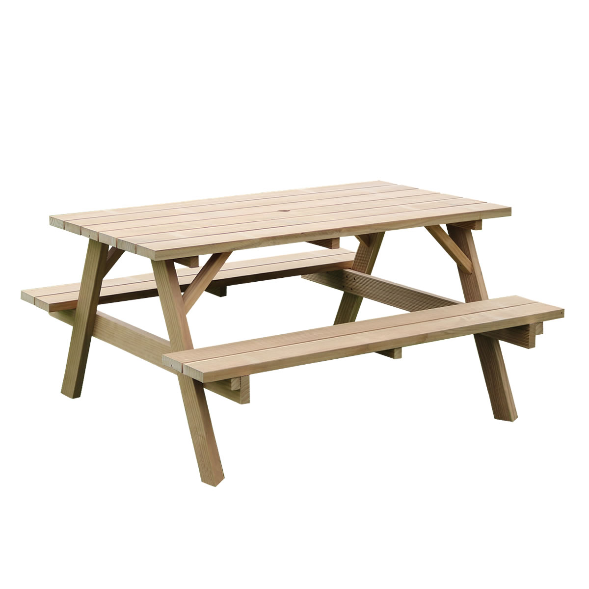 ピクニックテーブル ガーデンテーブル セット パイン 無塗装 国産 日本