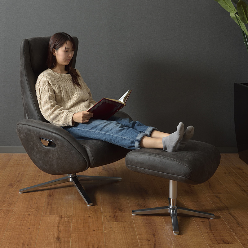 オシャレリクライニングチェアー パーソナルチェアー リクライニング オットマン リクライニングチェア