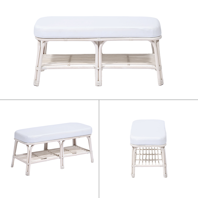 ラタン ベンチ スツール チェア 椅子 籐 おしゃれ 収納 姫家具