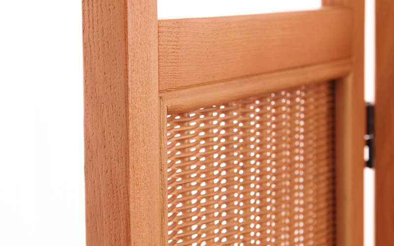 衝立 ラタン 籐 スクリーン 4連 パーテーション 天然木 アジアン