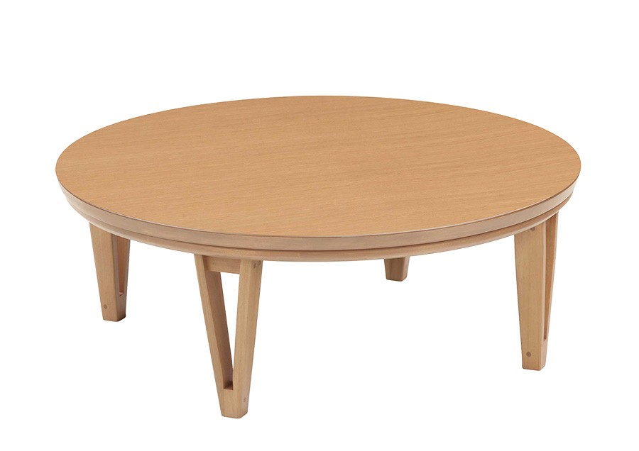 こたつ テーブル 円 丸形 おしゃれ 天然木 ウォールナット オーク 材