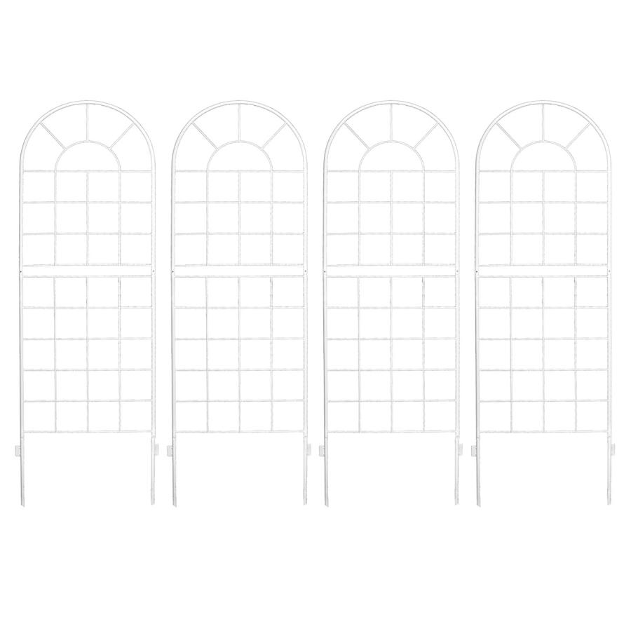 ガーデンフェンス　4枚セット　高さ　埋め込み　アイアン　ブラック　クラシック　幅　50　柵　ロート　おしゃれ　156cm　モダン　花壇　ホワイト　英国風　北欧　庭