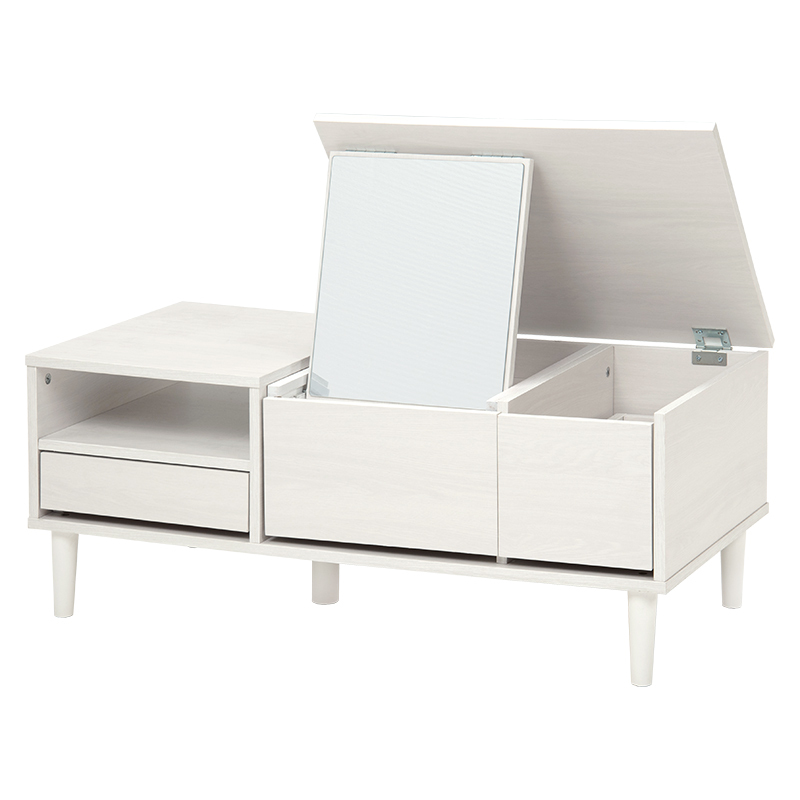 美品❤︎ニトリ デスクドレッサー　鏡台　メイクスタンド　ホワイト北欧家具 楽天市場】ドレッサー 化粧台 鏡台 メイク台 天板開閉式