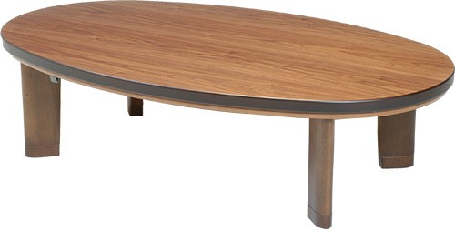 楕円 形 こたつ 国産 日本製 120×80cm 天然木 ナラ ウォールナット