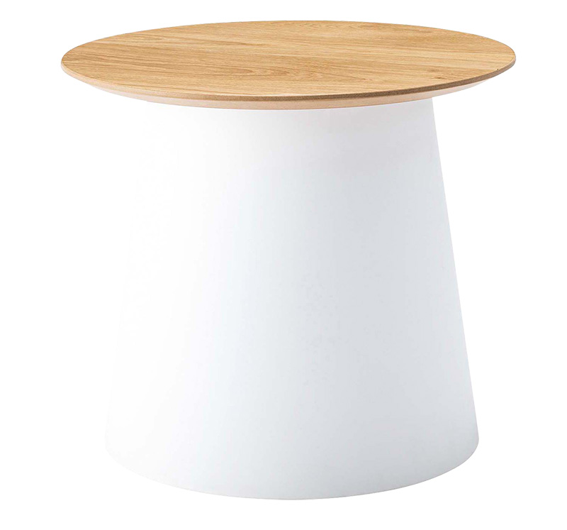 サイドテーブル おしゃれ 49cm 円形 円柱 天然木 木製 ソファサイド 