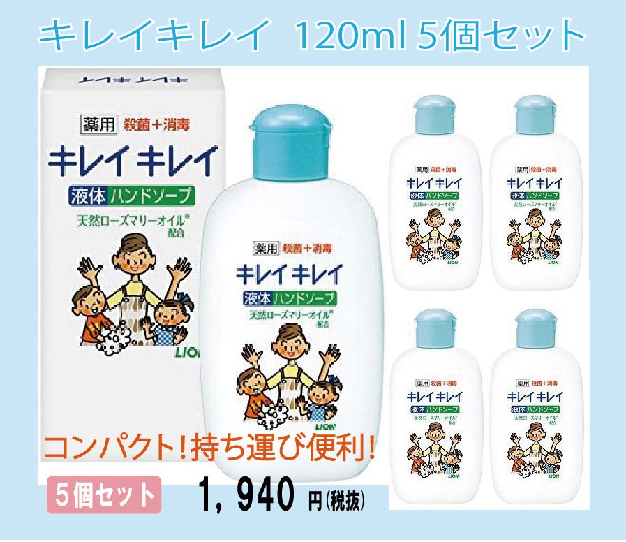 LION】キレイキレイ液体ハンドソープ5個 120ml :maruchiu005-kireikirei:さんだるハウスRev. - 通販 -  Yahoo!ショッピング