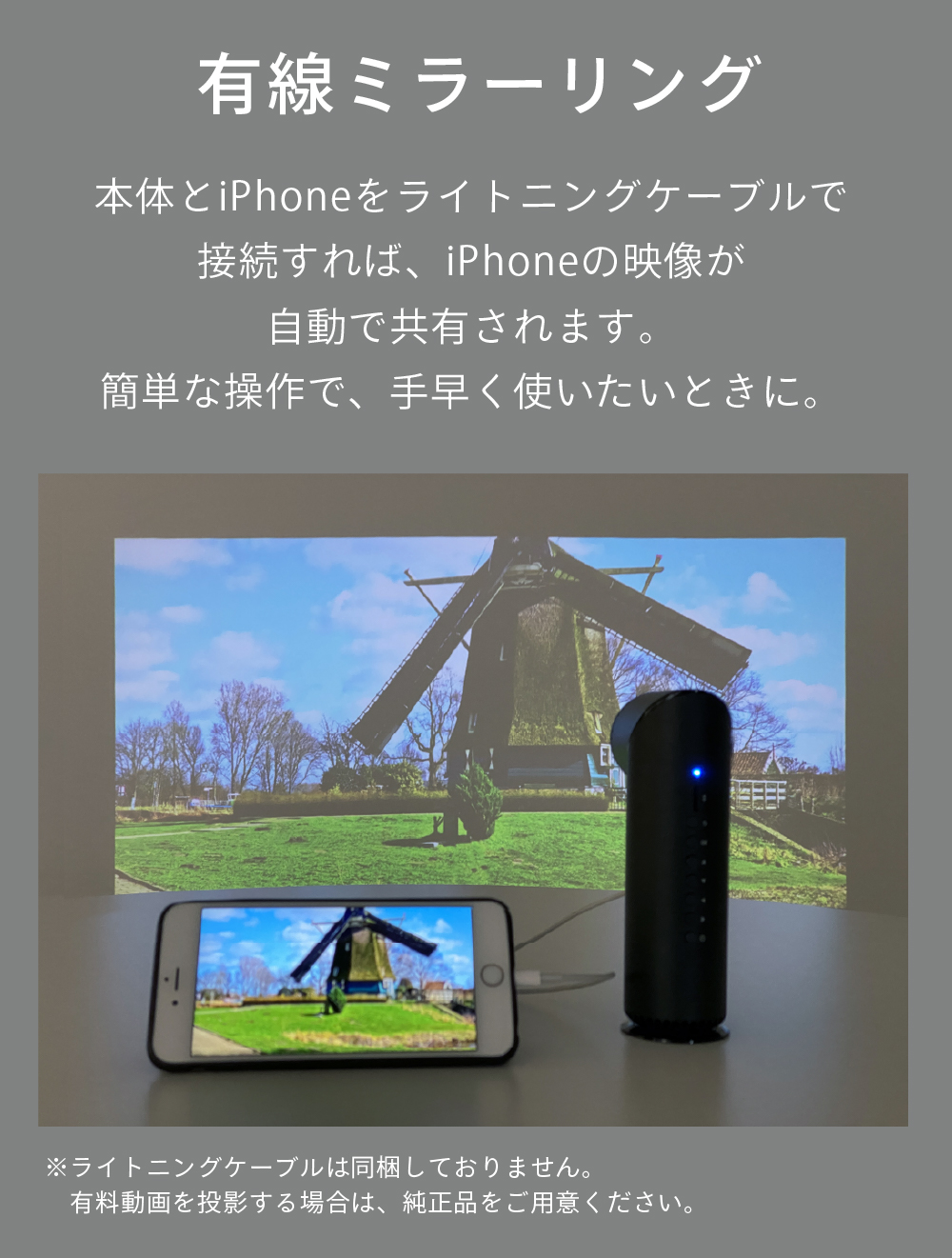 【美品】プロジェクター 小型 モバイルプロジェクター 本体 家庭用 ビジネス モバイル 天井 モバイル 安い iPhone スマホ Bluetooth  Wi-Fi 高画質 FunLogy X-03