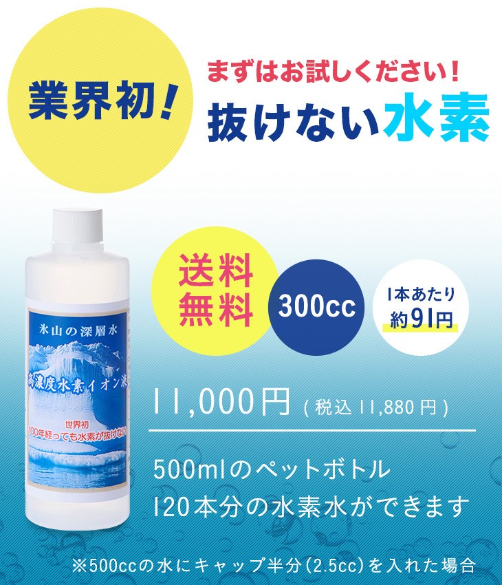 水素水 水素 濃縮タイプ 高濃度水素イオン液 お試し100ccお試しタイプ